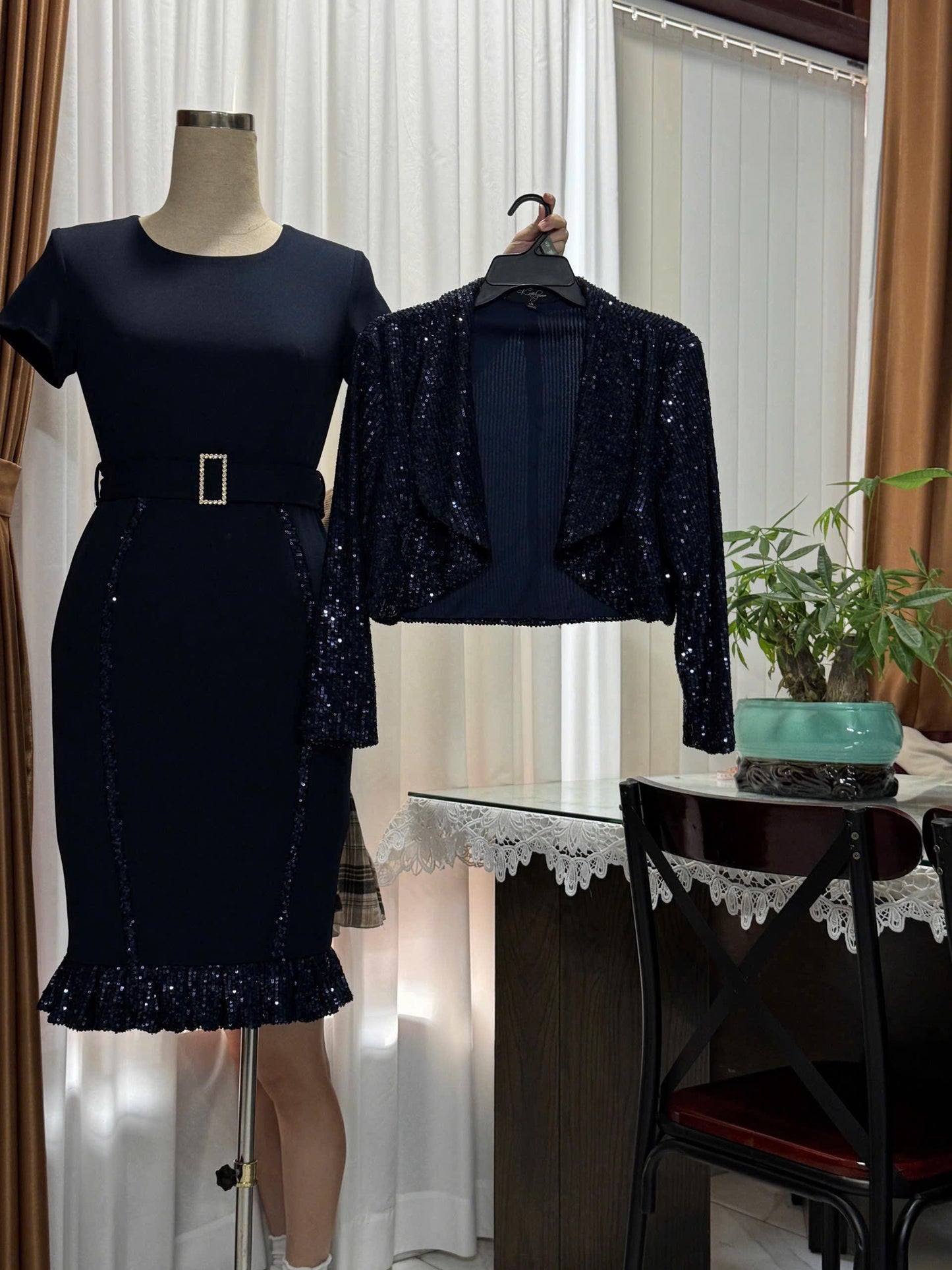 Gown and jacket