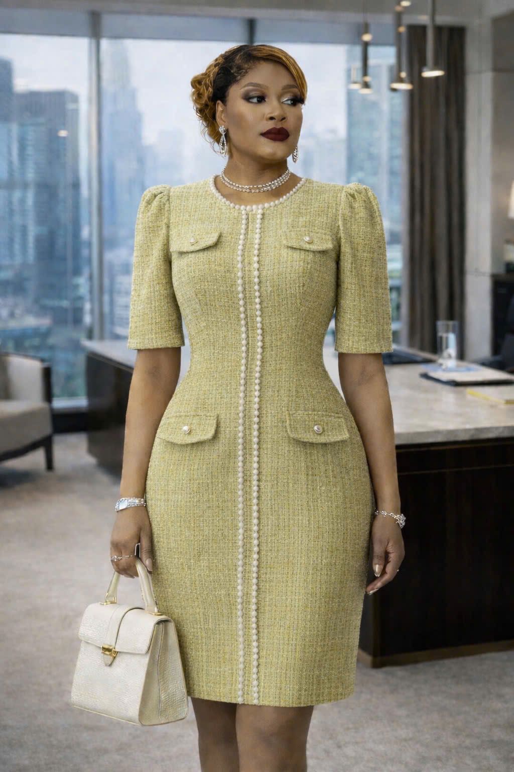 Tweed elegant dress
