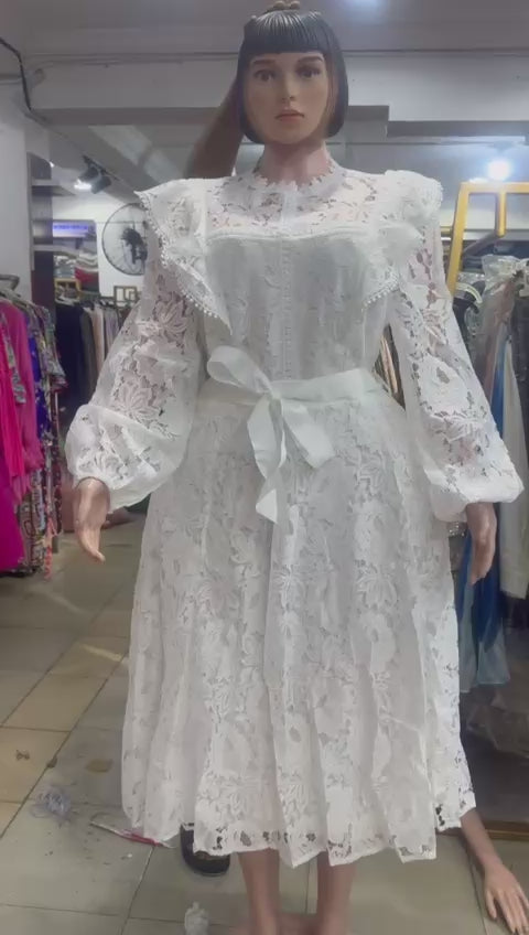 White lace dress